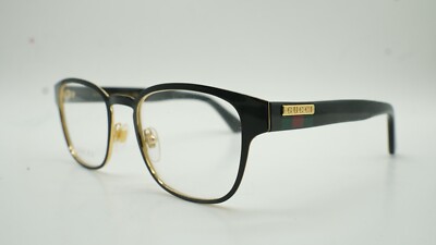 GUCCI GG 11180 001 BLACK GOLD DESIGNER AUTHENTIC EYEGLASSES
