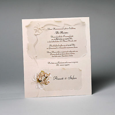 EDLE Hochzeitskarten Hochzeitseinladungen mit Umschlag Karten Einladung Hochzeit