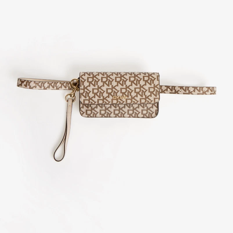 DKNY Brown Monogram Bum Bag Belt Bag Cross Body Bag Size S/M - Image 2 of 4