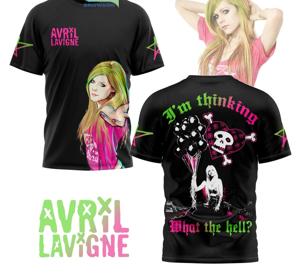 Avril Lavigne I’m Thinking What The Hell 3D T-Shirt