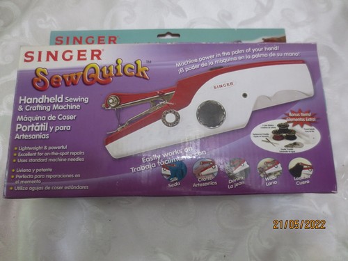 NIB Singer Sew Quick Handheld Sewing Machine Mending -off to College - quick fix - 第 1/3 張圖片