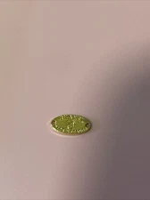 DESIGNER TINY 12 MM OVAL 2 HOLE FLAT BUTTON GOLD 1 PC