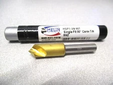 Melin Tool (18153) 3/8 Head 1/4 Shank 1F SE RH SS 90° TiN Cobalt Countersink