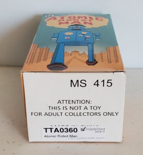 5.5" TIN ATOMIC ROBOT MAN Windup Toy / Tiny Toy Arcade MS415 (KR) - Picture 5 of 5