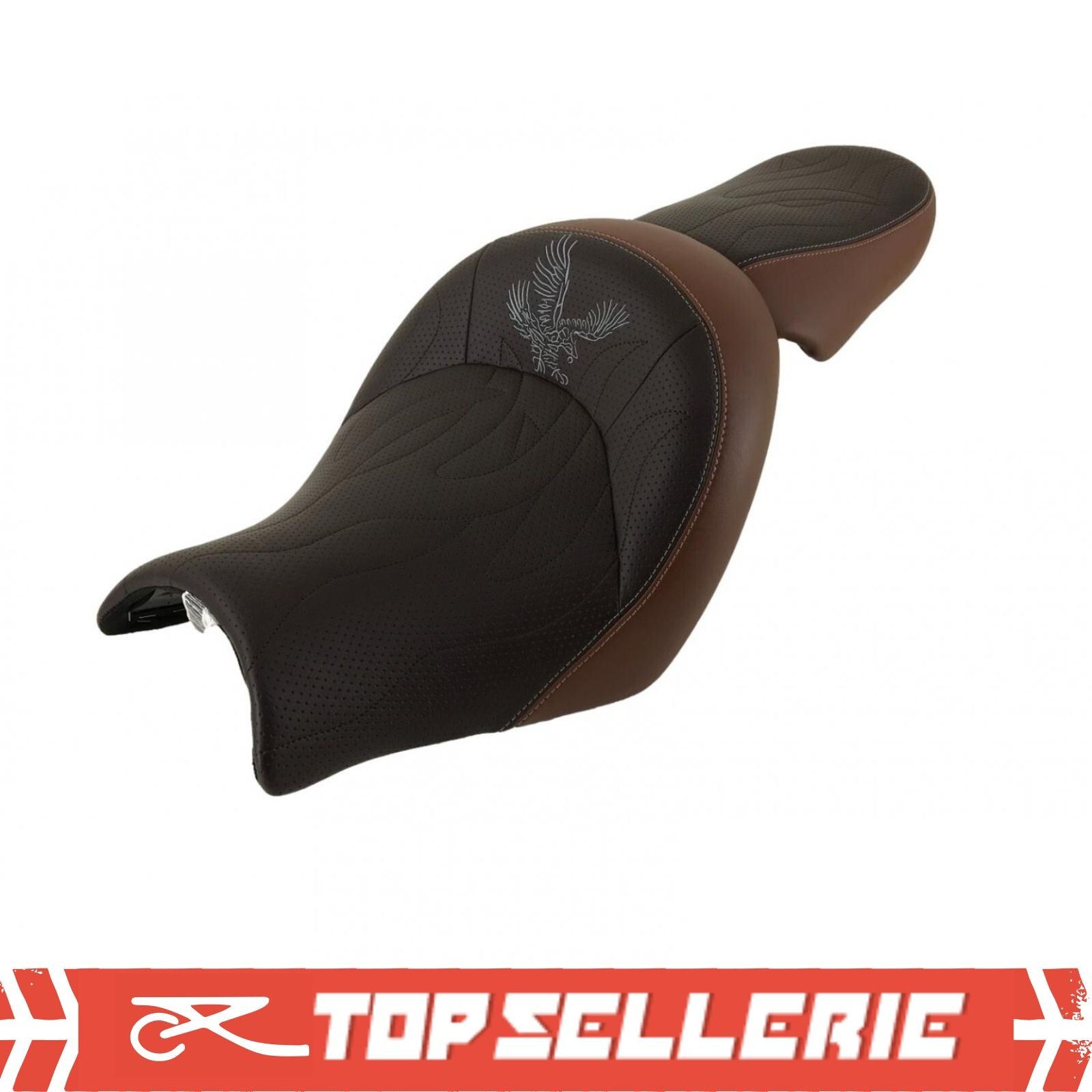 Selle Grand Confort Vulcan S 650 Kawasaki route moto noir rembourré