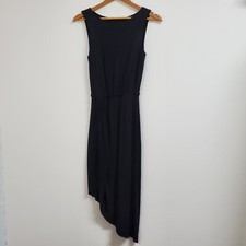 White House Black Market Dress Women's XS, Black Asymmetrical Elastic Waist