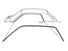 Mustang Roof Rail Weatherstrip Coupe Pair 196...
