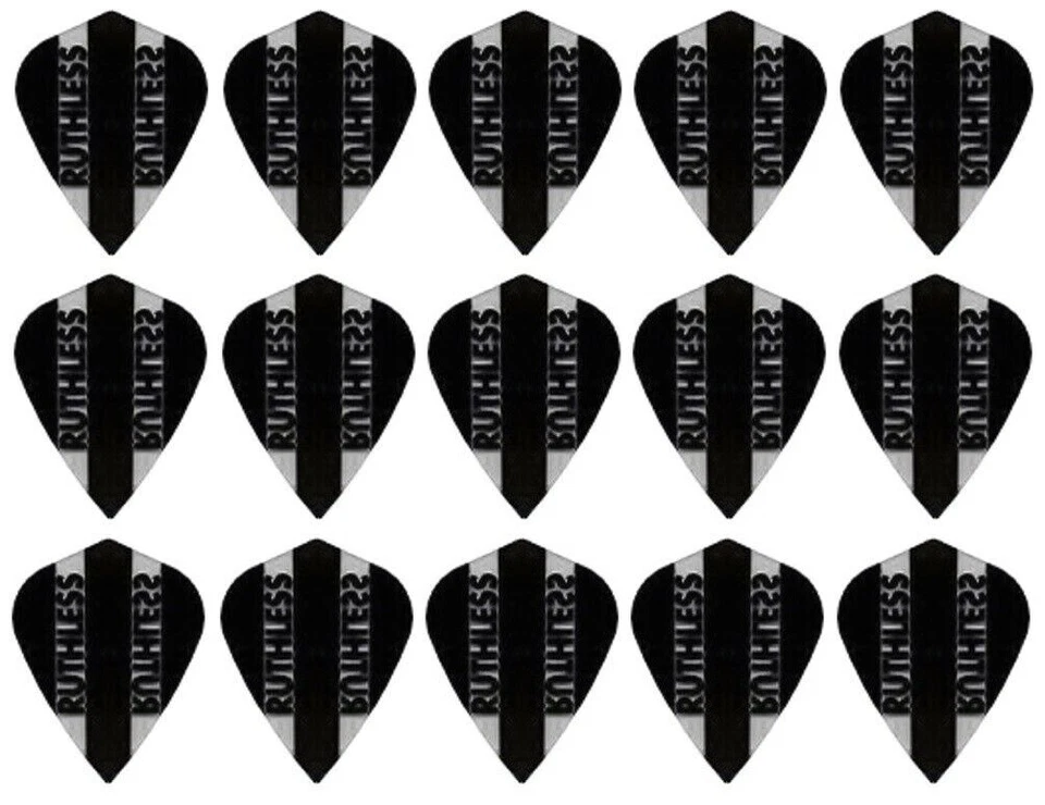 5 New Sets Ruthless Transparent Kite Dart Flights - Ships w/ Tracking - Black