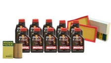 Motul + OEM Engine Oil Change Kit (5W-40) (10 Liter) (X-Clean 8100)