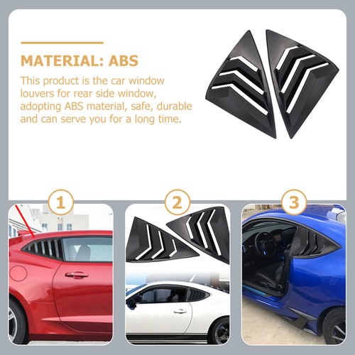 Car Side Vent Decoration Window Louvers for Trim Rear Shutter Cover - Picture 2 of 12