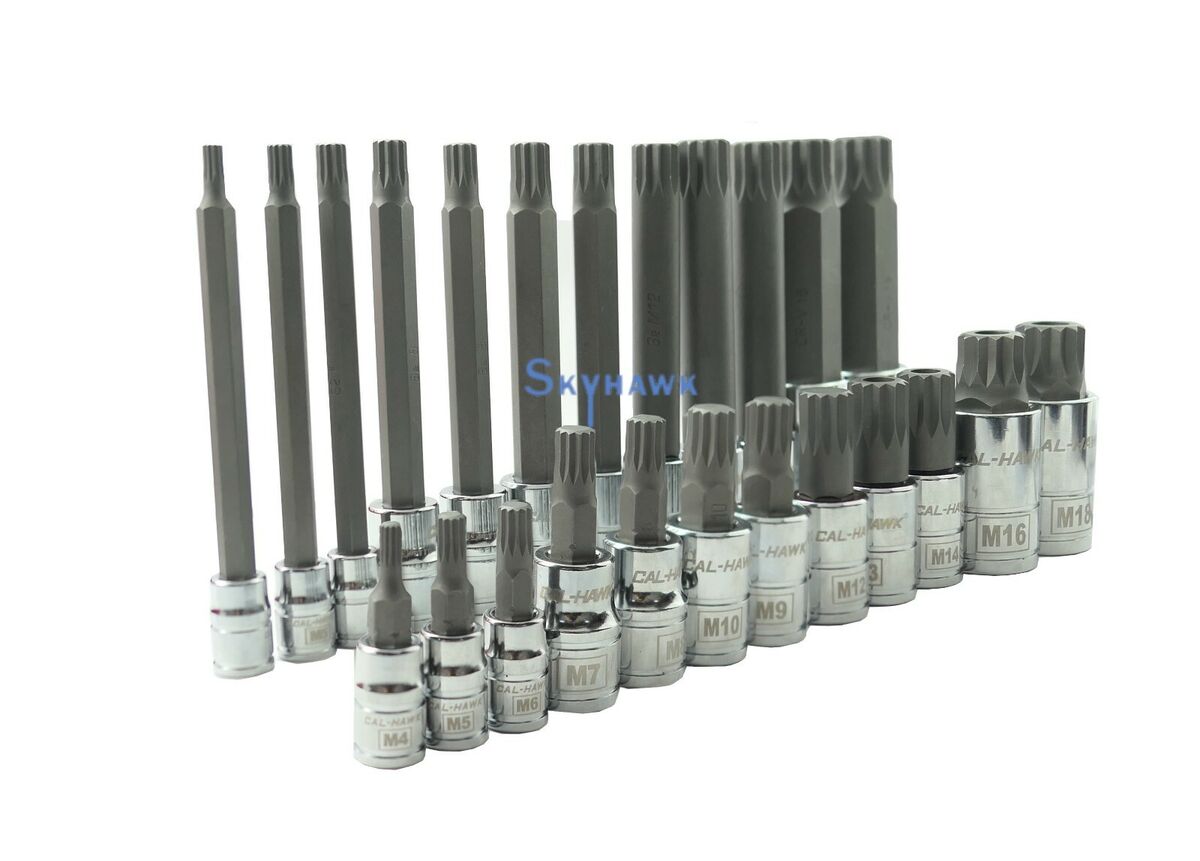24PC XZN Triple Square Spline Bit Tamper Proof 1/4 24PC XZN Triple Square Spline Bit Tamper Proof 1/4