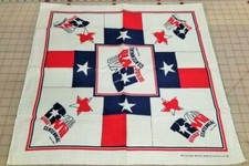 Bandana Handkerchief Texas Secqui Centennial 1836- 1986 Made In USA RN 14193