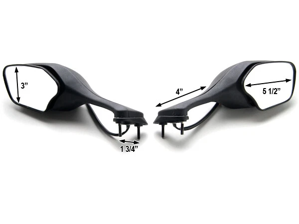Новые черные зеркала в гоночном стиле с поворотниками для Honda CBR 1000RR (2008-2012) - Изображение 2 из 4