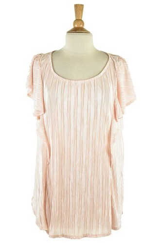 Apt. 9 Women Tops Blouses 0X Plus Pink 
