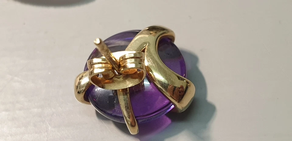 Zauberhafte, größere Ohrstecker von Pierre Lang /PL Österreich lila Kristalle - Bild 4 von 4