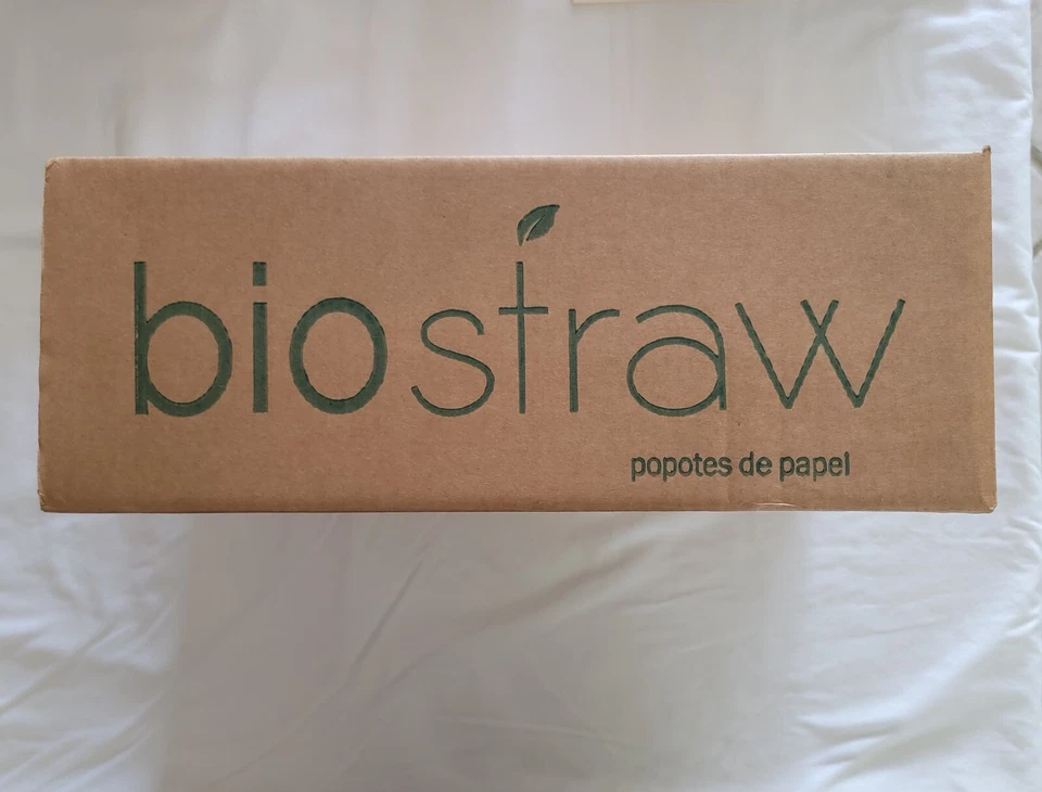 BIO STRAWS, Disposable Paper Straws, BLUE AND WHITE STRIPS, 8 INCHES LONG (1000) - Image 4 of 4