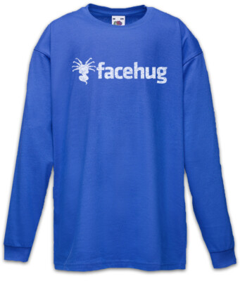 Facehug Kinder Langarm T-Shirt Alien Fun Symbol Sign Logo Aliens Ripley Logo
