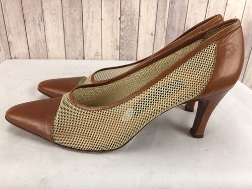 Brown Pointed Toe Heels Size US 8.5 B 