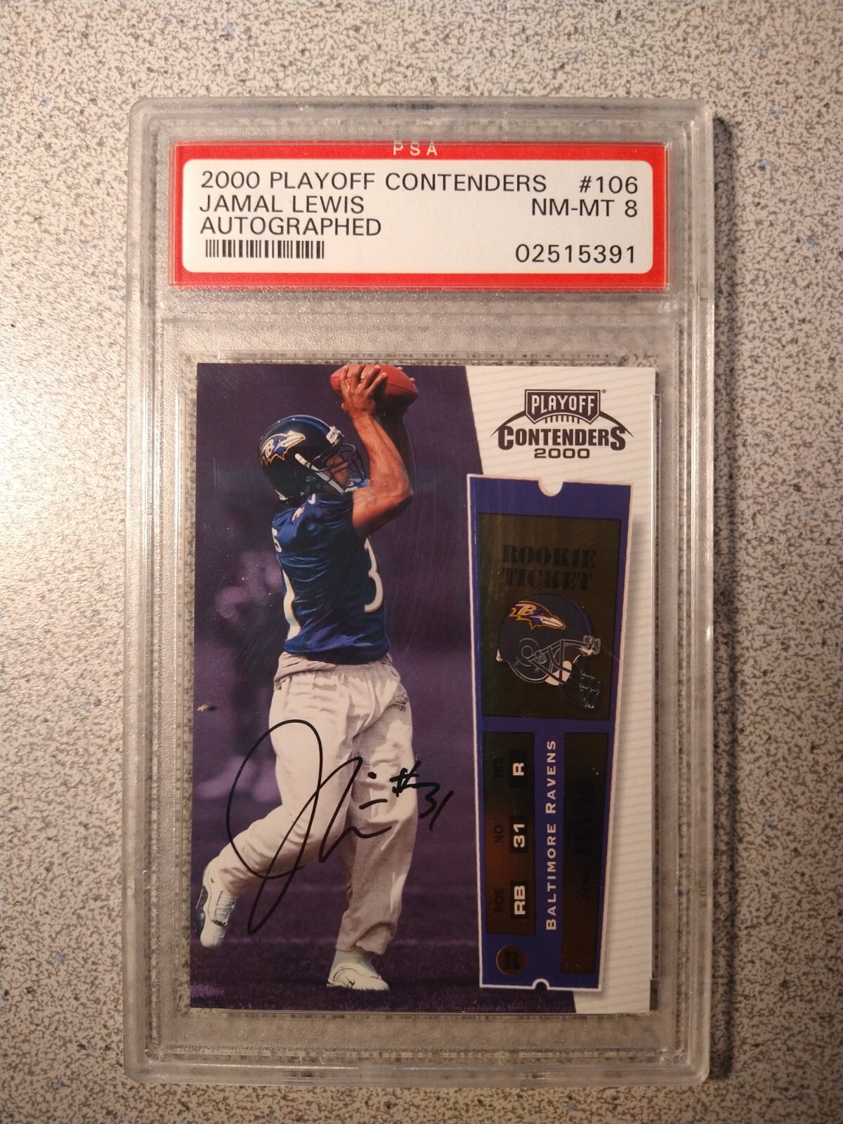 Jamal Lewis Playoff Contenders #106 Autographed
