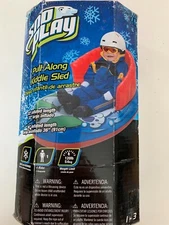 SnoPlay Pull Along Kiddie Sled Ages 1-3 Outdoor Snow Fun Pull Rope  New 