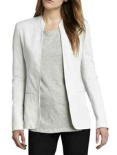 CLASSIC Women's White Leather Blazer 100 Real Lambskin Style Slim Fit Blazer