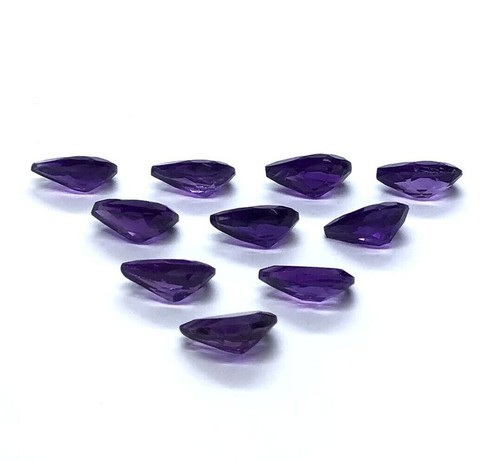 Natural African Amethyst Pear Cut Faceted Loose Gemstone For All Making Jewelry - Picture 9 of 24