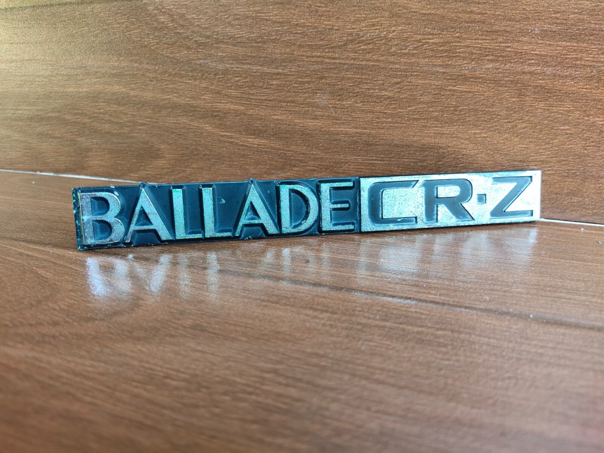 Honda Ballade CR-Z Rear Trunk Emblem Badge 1985 Genuine | eBay
