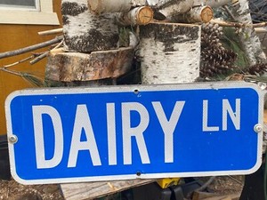 vintage Dairy street sign