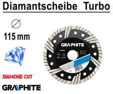 Diamanttrennscheibe Diamantscheibe Trennscheibe Ø 115 mm Trockenschnitt Turbo