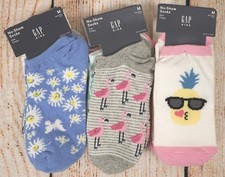 NIP Girls GAP Kids 3-Pack Socks No-Show Choose Size/Patterns