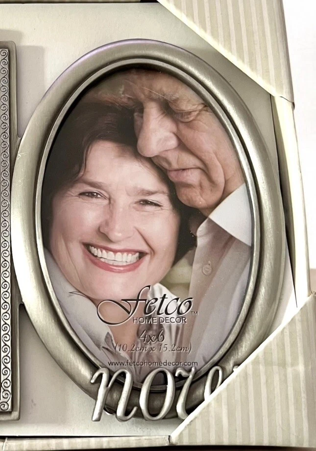 NUEVO 2 marcos de fotos FETCO entonces y ahora aniversario rectángulo y redondo 1 pieza Foto 4 de 4