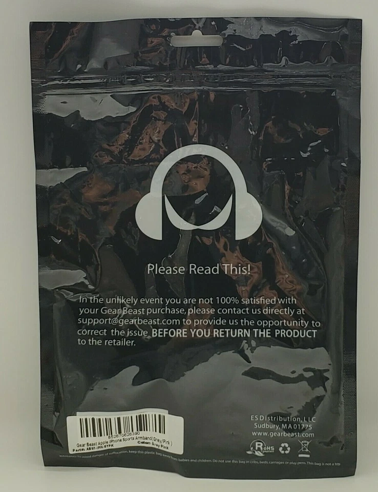 Gear Beast Grey Pink Iphone Sports Armband NIP NEW ABSF-1PH-GYPK - Image 3 of 4