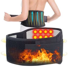 Back Support Brace Belt Lumbar Lower Waist Magnetic Pain Relief Adjust Trimmer