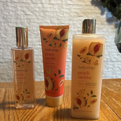 Bodycology PEACH SUNRISE Set 1-Body Wash 1- Body Cream 1-Fragrance Mist