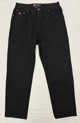 Vintage NWT Chaps Ralph Lauren Men's Black Relaxed Fit Jeans SZ 34x30