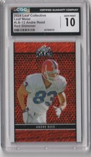 andre reed metal red shimmer numbered 5/5 = 1/1 graded gem mint 10