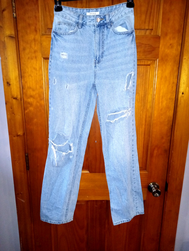 PacSun Jeans Womens 26 Distressed Blue 90s Boyfriend High Rise New Vintage