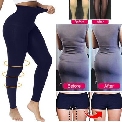 Women High Waist Anti Cellulite Tummy Control Compression Leggings Thigh Pants