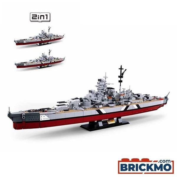 Sluban Modelbricks Schlachtschiff Bismarck M38-B1102-image