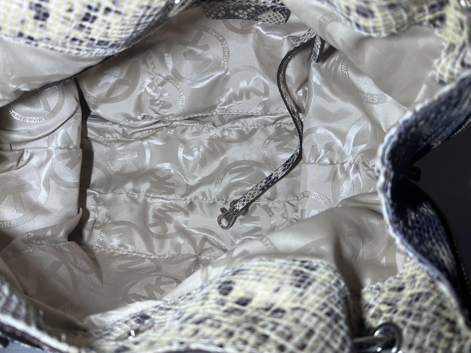 Michael Kors Python Effect Leather Shoulder Bag W… - image 8