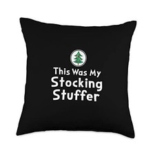 Stocking Merry Christmas December Present Yule Santa Claus Throw Pillow 18x18
