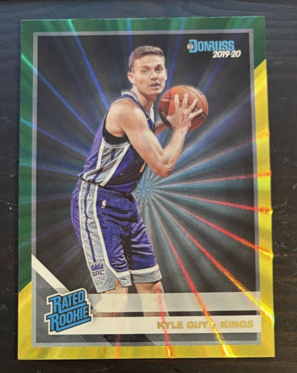 2019-20 Panini Donruss KYLE GUY Rookie Green Yellow Lazer RC #245 Kings