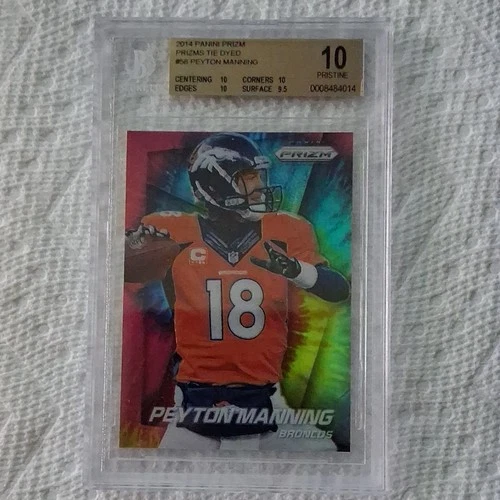 2014 Panini Prizm Tie-Dye #58 Peyton Manning BGS 10 18/25 Broncos
