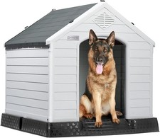 Durable Waterproof Plastic Dog House for Small to Large Sized Dogs Puppy Shelter