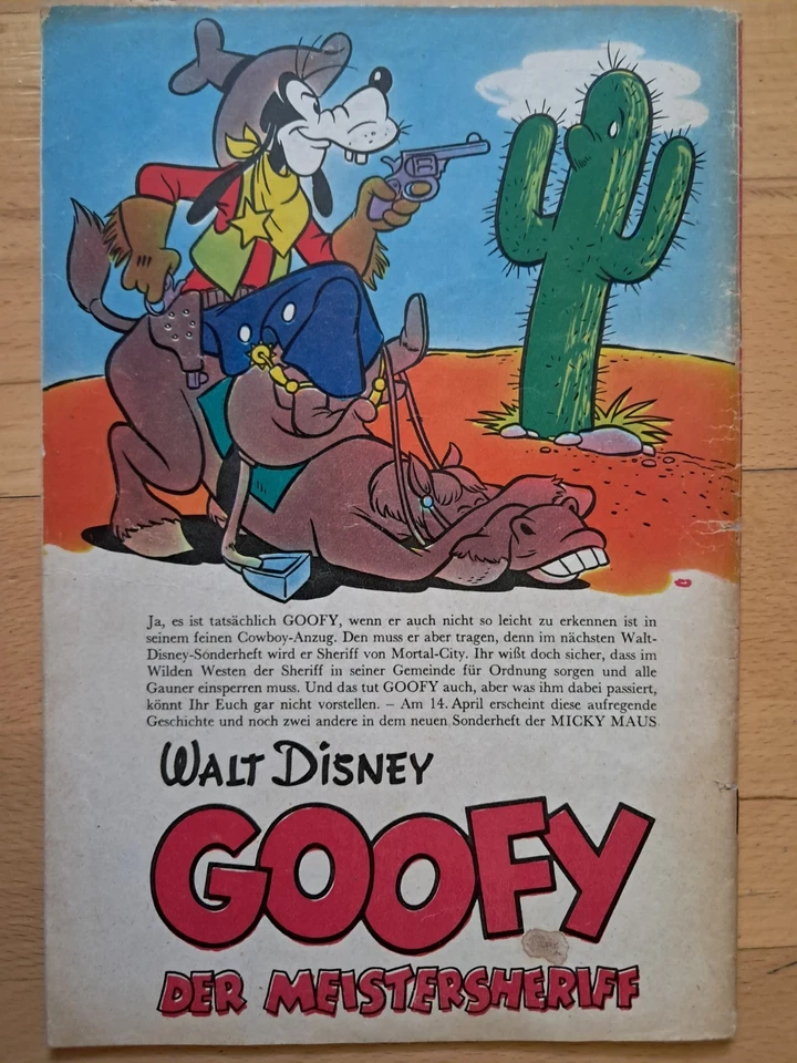 Walt Disney´s Micky Maus Nr.4 von April 1954 - ORIGINAL Comicheft - Bild 4 von 4