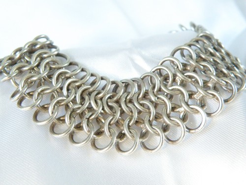 Vintage Sterling Silber 925 Kettenhemd Kette Gliederarmband 7" - Bild 11 von 24