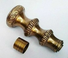 Antique Victorian Solid Brass Head Handle Only For Wooden Walking Stick Gift