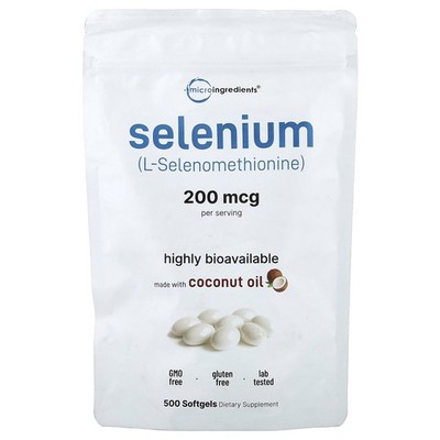 Selenium, 200 mcg, 500 Softgels