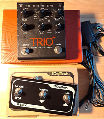Digitech Trio+ Band Creator + Looper Pedal mit Digitech FS 3X Footswitch