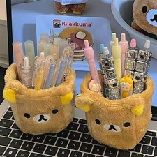 Plush Kawaii Pencil Holder Pen Container Desk Organizer Stationery Storage Box